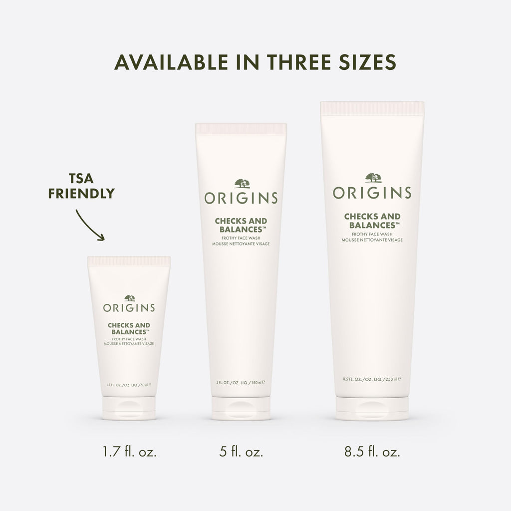 Origins Checks and Balances Frothy Face Wash & Gentle Face Wash for Men and Women | Foaming Facial Cleanser