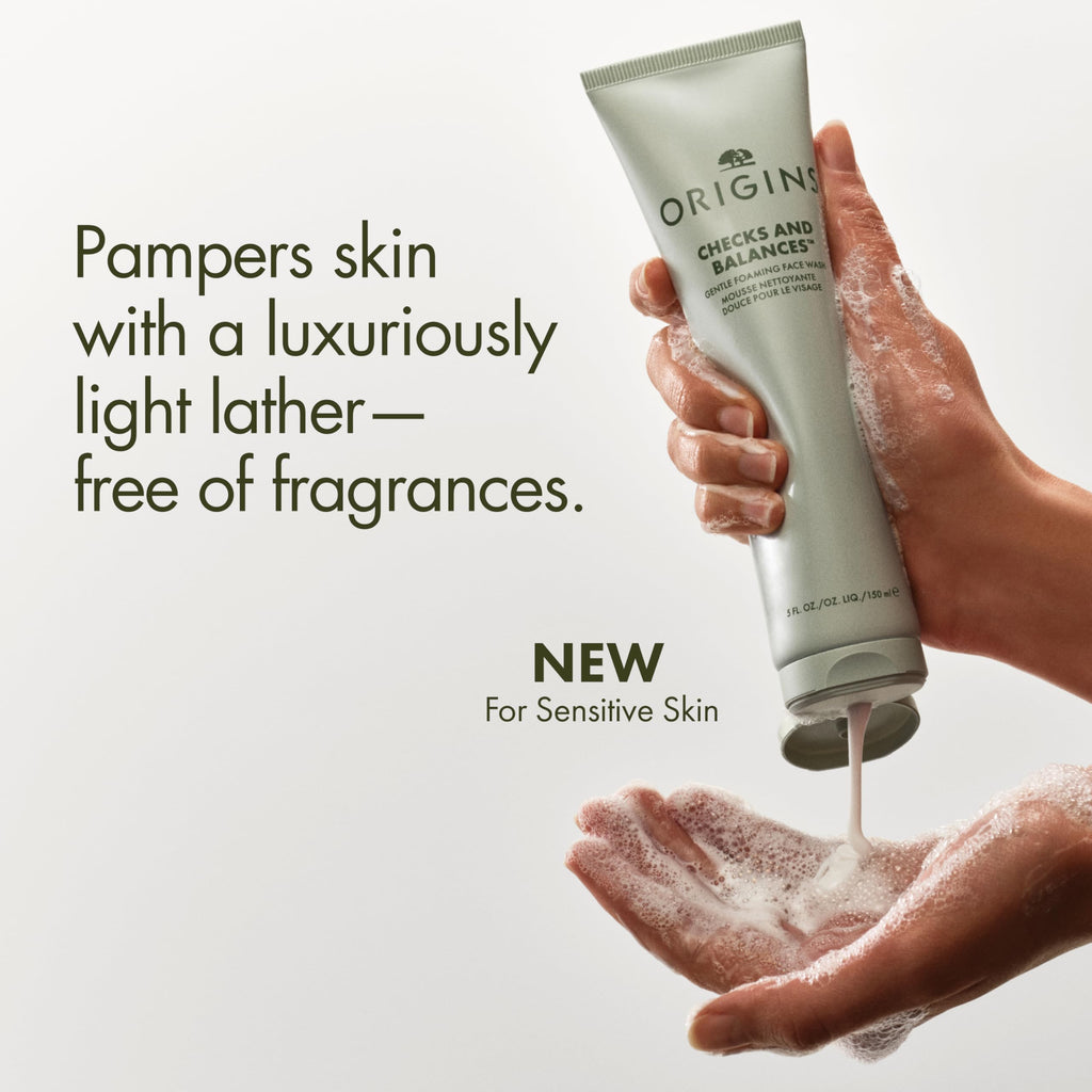 Origins Checks and Balances Frothy Face Wash & Gentle Face Wash for Men and Women | Foaming Facial Cleanser