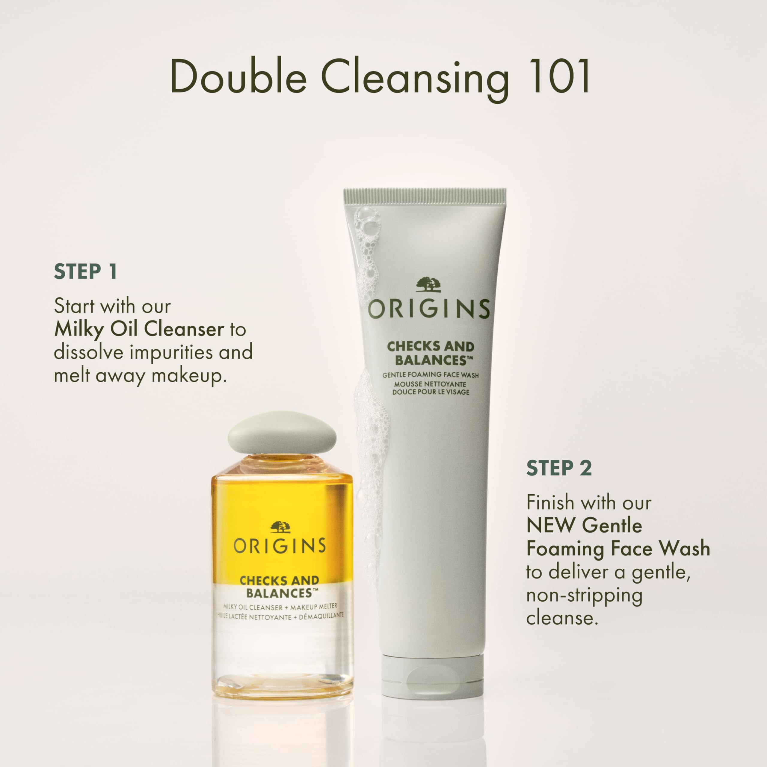 Origins Checks and Balances Frothy Face Wash & Gentle Face Wash for Men and Women | Foaming Facial Cleanser